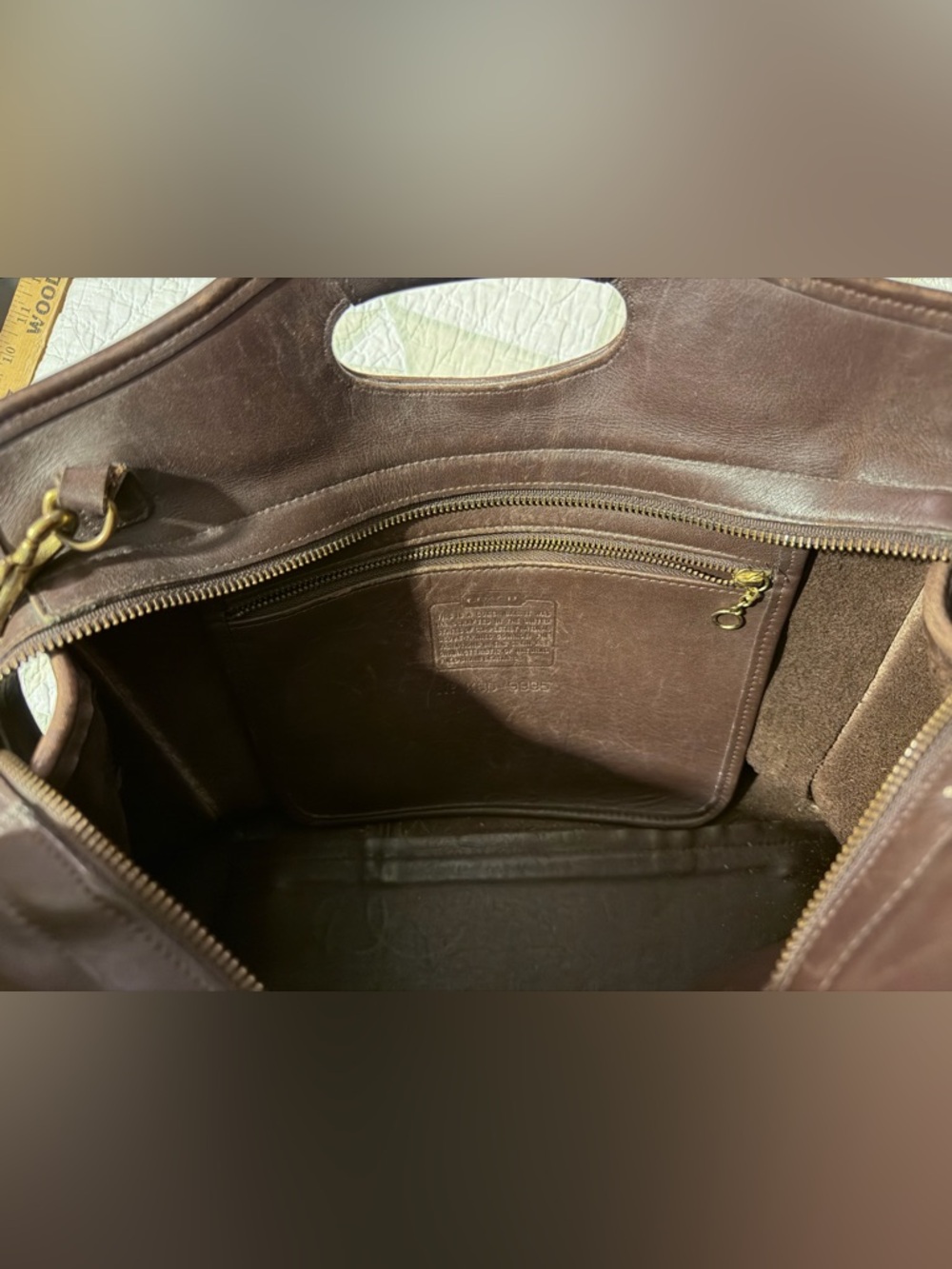 VTG Coach 9995 Brown Leather Large Shopper Tote Bucket Satchel - Picture 14 of 16